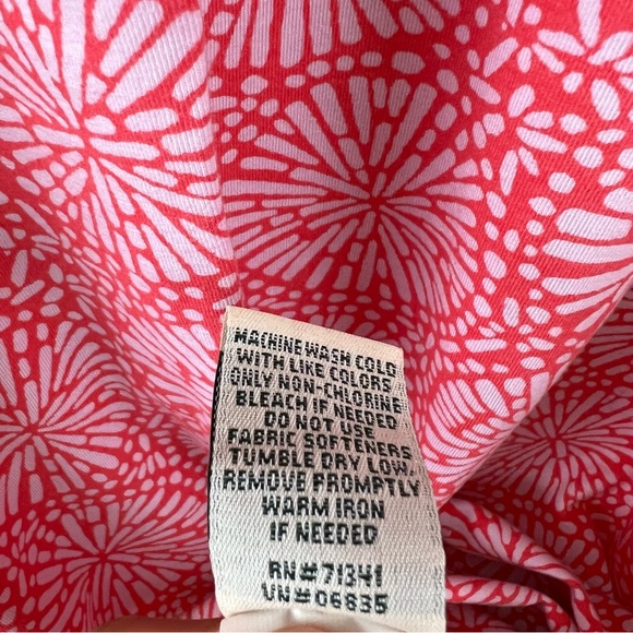 L.L. Bean Tencel Blend Boho Firework Pattern Stretchy Short Sleeve Midi Dress - Picture 8 of 13